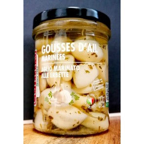Gousses d'ail marinées aux herbes